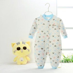 ORGANIC COTTON BABY LONG SLEEVE BODYSUIT FOOTED